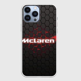 Чехол для iPhone 13 Pro Max с принтом McLaren carbon theme в Тюмени,  |  | f1 | formula 1 | mclaren | авто | гонки | макларен | формула 1