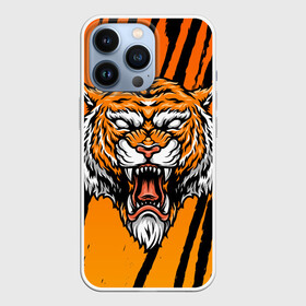 Чехол для iPhone 13 Pro с принтом Разгневанный тигр (голова) в Тюмени,  |  | tiger | восточный тигр | год тигра | голова тигра | кошка | тигр | тигренок | хищник