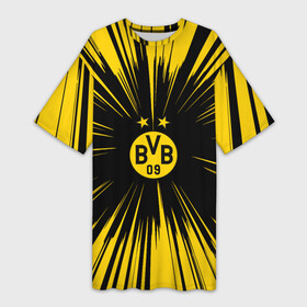 Платье-футболка 3D с принтом Borussia Dortmund Crush Theme в Тюмени,  |  | borussia | dortmund | боруссия | германия | дортмунд | футбол