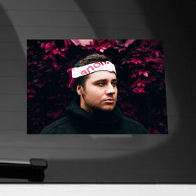Наклейка на автомобиль с принтом Томас Мраз с повязкой в Тюмени, ПВХ |  | Тематика изображения на принте: hip hop | rap | rep | tomas mraz | исполнители | исполнитель | музыка | реп