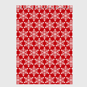 Скетчбук с принтом Снежинки (белые на красном) мелкий принт в Тюмени, 100% бумага
 | 48 листов, плотность листов — 100 г/м2, плотность картонной обложки — 250 г/м2. Листы скреплены сверху удобной пружинной спиралью | Тематика изображения на принте: christmas | new year | snowflakes | зима | зимний | красный | новогодний | новый год | орнамент | паттерн | праздник | праздничный | принт | рождественский | рождество | снег | снежинки | узор