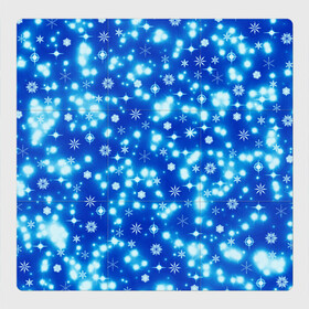 Магнитный плакат 3Х3 с принтом Сверкающие снежинки в Тюмени, Полимерный материал с магнитным слоем | 9 деталей размером 9*9 см | Тематика изображения на принте: blue | christmas | cold | ice | new year | snow | snowflakes | stars | winter | блеск | звезды | зима | зимний орнамент | иней | космические снежинки | кристаллы | лед | мороз | новогодний узор | новый год | подарок | рождество