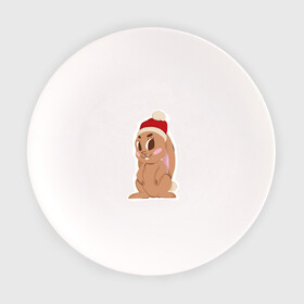 Тарелка с принтом Новогодний зайчик 2022 в Тюмени, фарфор | диаметр - 210 мм
диаметр для нанесения принта - 120 мм | 2022 | заяц | кролик | новый год