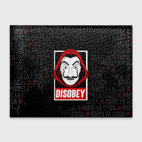 Обложка для студенческого билета с принтом LA CASA DE PAPEL DISOBEY | БУМАЖНЫЙ ДОМ в Тюмени, натуральная кожа | Размер: 11*8 см; Печать на всей внешней стороне | bella ciao | berlin | bum bum ciao | dali | la casa de papel | money heist | nairobi | netflix | professor | resisten | somos la resistencia | tokyo | белла чао | берлин | бум бум чао | бумажный дом | дали | лиссабон | маска дали | наироби |