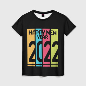 Женская футболка 3D с принтом Просто и со вкусом 2022 новый год в Тюмени, 100% полиэфир ( синтетическое хлопкоподобное полотно) | прямой крой, круглый вырез горловины, длина до линии бедер | new year | tiger | год тигра | новый год | праздник | с новым годом | тигр