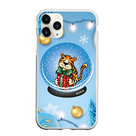 Чехол для iPhone 11 Pro Max матовый с принтом Тигренок в новогоднем шаре в Тюмени, Силикон |  | Тематика изображения на принте: 2022 | год тигра | новый год | новый год 2022 | символ года | тигр | тигренок | тигрица | тигры