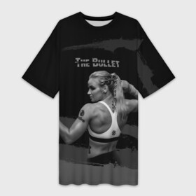 Платье-футболка 3D с принтом Валентина The Bullet в Тюмени,  |  | bullet | девушка | надпись | прозвище | руки | спина | шевченко