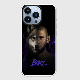 Чехол для iPhone 13 Pro с принтом Хамзат Borz в Тюмени,  |  | Тематика изображения на принте: borz | боец | волк | лицо | огонь | человек | чиваев