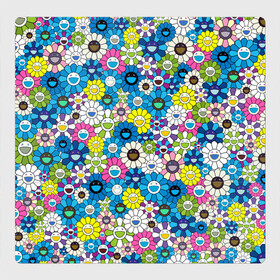 Магнитный плакат 3Х3 с принтом Takashi Murakami Улыбающиеся цветы в Тюмени, Полимерный материал с магнитным слоем | 9 деталей размером 9*9 см | Тематика изображения на принте: japan | pop art | smile | summer | takashi murakami | арт | детские рисунки | искусство | красочный | лето | поляна | поп арт | разноцветные цветы | ромашки | смайл | такаси мураками | такаши мураками | узор | улыбки