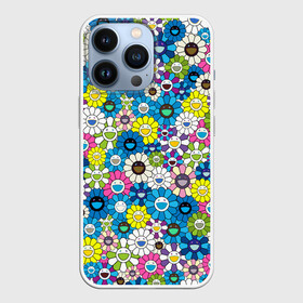 Чехол для iPhone 13 Pro с принтом Takashi Murakami Улыбающиеся цветы в Тюмени,  |  | Тематика изображения на принте: japan | pop art | smile | summer | takashi murakami | арт | детские рисунки | искусство | красочный | лето | поляна | поп арт | разноцветные цветы | ромашки | смайл | такаси мураками | такаши мураками | узор | улыбки