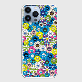 Чехол для iPhone 13 Pro Max с принтом Takashi Murakami Улыбающиеся цветы в Тюмени,  |  | Тематика изображения на принте: japan | pop art | smile | summer | takashi murakami | арт | детские рисунки | искусство | красочный | лето | поляна | поп арт | разноцветные цветы | ромашки | смайл | такаси мураками | такаши мураками | узор | улыбки