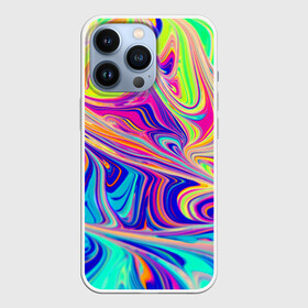 Чехол для iPhone 13 Pro с принтом Аномально яркие цветные разводы в Тюмени,  |  | кислотные цвета | маслянная плёнка | обстакция | разводы iphone | цветные разводы | ядовитые цвета | яркие цвета