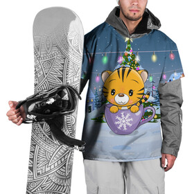 Накидка на куртку 3D с принтом Тигренок 2022 в кружке в Тюмени, 100% полиэстер |  | 2022 | год тигра | новый год | новый год 2022 | символ года | тигр | тигренок | тигрица | тигры