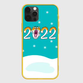 Чехол для iPhone 12 Pro с принтом Надпись 2022 Новый год в Тюмени, силикон | область печати: задняя сторона чехла, без боковых панелей | Тематика изображения на принте: 2022 | год тигра | новый год | новый год 2022 | символ года | тигр | тигренок | тигрица | тигры