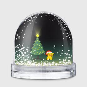 Игрушка Снежный шар с принтом Пикачу с Ёлкой в Тюмени, Пластик | Изображение внутри шара печатается на глянцевой фотобумаге с двух сторон | pikachy | гирлянда | елка | пикачу | покемон | шарики | электричество