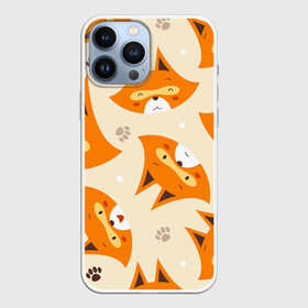 Чехол для iPhone 13 Pro Max с принтом ЛИСА ПАТТЕРН   УЗОР в Тюмени,  |  | abstract | fox | fox head | foxy | абстракция | голова лисы | животные | звери | лиса | этническая лиса | этно | этно лиса