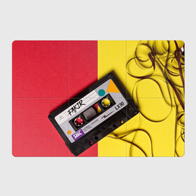 Магнитный плакат 3Х2 с принтом FULL OLD DCHOOL в Тюмени, Полимерный материал с магнитным слоем | 6 деталей размером 9*9 см | fakir | желтый | кассета | красный | пленка