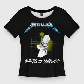 Женская футболка 3D Slim с принтом Kill Em All  Metallica в Тюмени,  |  | hard | heavy | james hetfield | kirk hammett | lars ulrich | metallica | music | robert trujillo | rock band | thrash | thrashmetal | джеймс хэтфилд | кирк хэмметт | ларс ульрих | метал | металика | металлика | музыка | роберт трухильо | рок группа | трэш