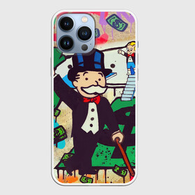 Чехол для iPhone 13 Pro Max с принтом Alec Monopoly ART в Тюмени,  |  | алек монополи арт | баксы | бернарде мейдоффе | граффити | доллары | личный самолет | мужчина с усами | уличное искусство | художник алек