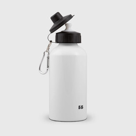 Бутылка спортивная с принтом Нормальный бык в Тюмени, металл | емкость — 500 мл, в комплекте две пластиковые крышки и карабин для крепления | бариста | будет | бык | делай | нормально | фразы | шутки