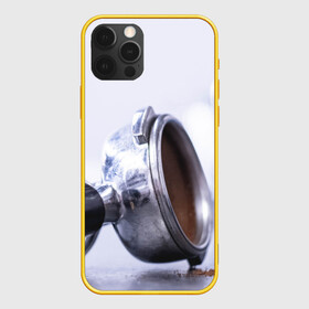 Чехол для iPhone 12 Pro с принтом Холдер с кофе в Тюмени, силикон | область печати: задняя сторона чехла, без боковых панелей | арабика | бариста | кофе | кофеман | работа | холдер