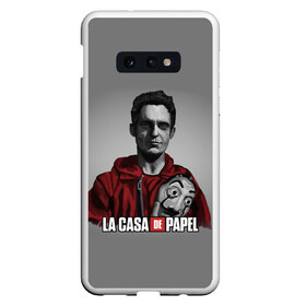 Чехол для Samsung S10E с принтом LA CASA DE PAPEL - БУМАЖНЫЙ ДОМ СЕРИАЛ в Тюмени, Силикон | Область печати: задняя сторона чехла, без боковых панелей | bella ciao | la casa de papel | бумажный дом | ла каса де | ла каса де папель | ла каса де пепел | лакаса | сериал | фильм