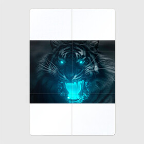 Магнитный плакат 2Х3 с принтом Неоновый водяной тигр 2022 в Тюмени, Полимерный материал с магнитным слоем | 6 деталей размером 9*9 см | Тематика изображения на принте: 2022 | водяной тигр | неон | новый год | тигр