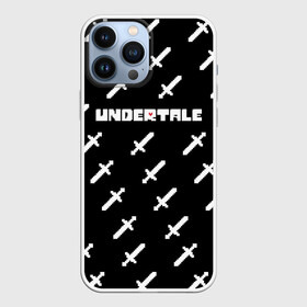 Чехол для iPhone 13 Pro Max с принтом UNDERTALE LOGO | СРАЖЕНИЕ, МЕЧИ в Тюмени,  |  | Тематика изображения на принте: asriel dreemurr | chara | frisk | gaster blaster | heart | sans | undertale | азриэль дримурр | андертейл | гастер | меттатон | санс | сердце | фриск | чара