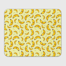 Прямоугольный коврик для мышки с принтом Банановый Бум в Тюмени, натуральный каучук | размер 230 х 185 мм; запечатка лицевой стороны | Тематика изображения на принте: банан | банановый | бананы | паттерн | прикол | фрукты
