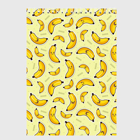 Скетчбук с принтом Банановый Бум в Тюмени, 100% бумага
 | 48 листов, плотность листов — 100 г/м2, плотность картонной обложки — 250 г/м2. Листы скреплены сверху удобной пружинной спиралью | Тематика изображения на принте: банан | банановый | бананы | паттерн | прикол | фрукты
