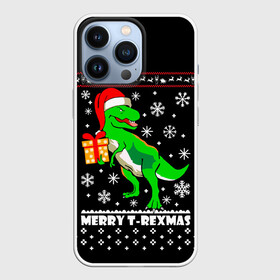 Чехол для iPhone 13 Pro с принтом Санта Юрского Периода в Тюмени,  |  | christmas | dinosaur | merry t rexmas | new year | t rex | trex | динозавр | динозавр в шапочке | динозавр ти рекс | санта юрского периода | т рекс | тирекс | хищник