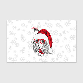 Бумага для упаковки 3D с принтом Happy Christmas кокер спаниель в Тюмени, пластик и полированная сталь | круглая форма, металлическое крепление в виде кольца | Тематика изображения на принте: american | cap | christmas | cocker spaniel | happy christmas | knitted scarf | new year | purebred dog | red | santa claus | snowflakes | американский | вязаный шарф | кокер спаниель | колпак | красные | новый год | очки | породистая собака | р