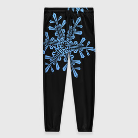 Женские брюки 3D с принтом Минималистичные Снежинки в Тюмени, полиэстер 100% | прямой крой, два кармана без застежек по бокам, с мягкой трикотажной резинкой на поясе и по низу штанин. В поясе для дополнительного комфорта — широкие завязки | зима | минимализм | новый год | снег | снегопад | снежинки