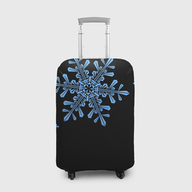 Чехол для чемодана 3D с принтом Минималистичные Снежинки в Тюмени, 86% полиэфир, 14% спандекс | двустороннее нанесение принта, прорези для ручек и колес | зима | минимализм | новый год | снег | снегопад | снежинки