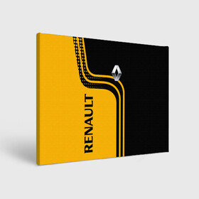 Холст прямоугольный с принтом Renault Рено в Тюмени, 100% ПВХ |  | Тематика изображения на принте: auto | car | france | renault | yellow | авто | автомобили | желтый | иномарки | машины | рено | тачки | техника | франция