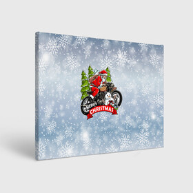 Холст прямоугольный с принтом Санта Байкер Santa on the motorbike в Тюмени, 100% ПВХ |  | bike | christmas | moto | santa | байк | дед мороз | елка | зима | мотоцикл | новый год | подарок | рождество | санта | снег | снеговик | снежинка