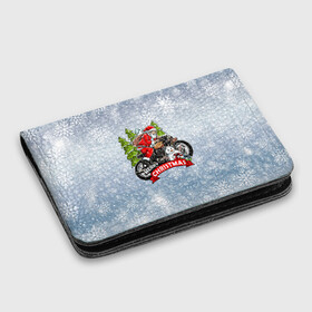 Картхолдер с принтом с принтом Санта Байкер Santa on the motorbike в Тюмени, натуральная матовая кожа | размер 7,3 х 10 см; кардхолдер имеет 4 кармана для карт; | bike | christmas | moto | santa | байк | дед мороз | елка | зима | мотоцикл | новый год | подарок | рождество | санта | снег | снеговик | снежинка