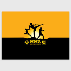 Поздравительная открытка с принтом ММА (Mixed Martial Arts) в Тюмени, 100% бумага | плотность бумаги 280 г/м2, матовая, на обратной стороне линовка и место для марки
 | bellator | boxing | fight club | mixed martial arts | ufc | айкидо | беллатор | боевые искусства | боец | бои | бои без правил | бойцовский клуб | бокс | борьба | воин | джиуджитсу | дзюдо | единоборства | карате | кикбоксинг