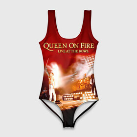 Купальник-боди 3D с принтом Queen on Fire   Live at the Bowl в Тюмени, 82% полиэстер, 18% эластан | Круглая горловина, круглый вырез на спине | freddie mercury | paul rodgers | queen | quen | альбом | брайан мэй | глэм | джон дикон | квин | королева | куин | меркури | меркьюри | музыкант | мэркури | певец | песня | поп | роджер тейлор | рок группа | фаррух булсара