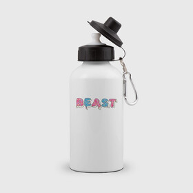 Бутылка спортивная с принтом Mr Beast - Art 1 в Тюмени, металл | емкость — 500 мл, в комплекте две пластиковые крышки и карабин для крепления | mr beast | youtube | арты | блогеры | мистер бист | ютуберы