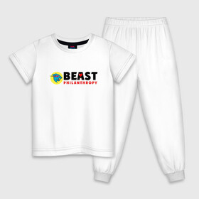 Детская пижама хлопок с принтом Mr Beast Philanthropy в Тюмени, 100% хлопок |  брюки и футболка прямого кроя, без карманов, на брюках мягкая резинка на поясе и по низу штанин
 | arts | mr beast | youtube | арт | арты | блогеры | мистер бист | ютуб | ютуберы