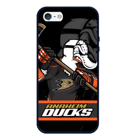 Чехол для iPhone 5/5S матовый с принтом Анахайм Дакс Anaheim Ducks в Тюмени, Силикон | Область печати: задняя сторона чехла, без боковых панелей | Тематика изображения на принте: anaheim | anaheim ducks | ducks | hockey | nhl | usa | дакс | нхл | спорт | сша | хоккей | шайба