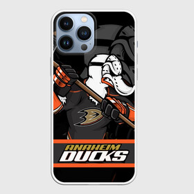 Чехол для iPhone 13 Pro Max с принтом Анахайм Дакс, Anaheim Ducks в Тюмени,  |  | anaheim | anaheim ducks | ducks | hockey | nhl | usa | дакс | нхл | спорт | сша | хоккей | шайба
