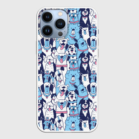 Чехол для iPhone 13 Pro Max с принтом Забавные Пёсели паттерн   Funny Dogs pattern в Тюмени,  |  | Тематика изображения на принте: dog | бульдог | далматинец | йорк | мопс | песик | порода | смешной | собака