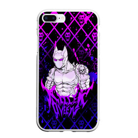 Чехол для iPhone 7Plus/8 Plus матовый с принтом JOJO / KILLER QUEEN / КОРОЛЕВА УБИЙЦА / ART в Тюмени, Силикон | Область печати: задняя сторона чехла, без боковых панелей | Тематика изображения на принте: adventure | jojo | jojos bizarre | jojos bizarre adventure | killer queen | pattern | yare yare daze | аниме | брызги | джоджо | манга | узор | яре яре дазе