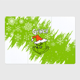 Магнитный плакат 3Х2 с принтом Grinch Green. в Тюмени, Полимерный материал с магнитным слоем | 6 деталей размером 9*9 см | 2022 | grinch | happy new year | merry christmas | год тигра | гринч | зима близко | нг | новогодний | новый год | новый год 2022 | рождество | снег | снежинки