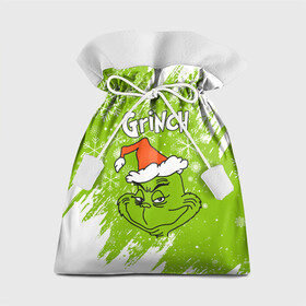 Подарочный 3D мешок с принтом Grinch Green. в Тюмени, 100% полиэстер | Размер: 29*39 см | 2022 | grinch | happy new year | merry christmas | год тигра | гринч | зима близко | нг | новогодний | новый год | новый год 2022 | рождество | снег | снежинки