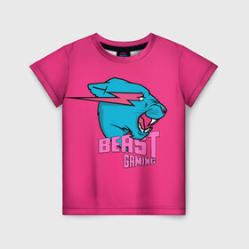 Детская футболка 3D с принтом Mr Beast Gaming Full Print (Pink edition) в Тюмени, 100% гипоаллергенный полиэфир | прямой крой, круглый вырез горловины, длина до линии бедер, чуть спущенное плечо, ткань немного тянется | gamer | games | gaming | mr beast | mrbeast | youtube | блогеры | игры | мистер бист | ютуберы