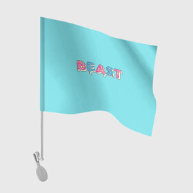 Флаг для автомобиля с принтом Mr Beast Donut в Тюмени, 100% полиэстер | Размер: 30*21 см | mr beast | mrbeast | youtube | арты | блогеры | мистер бист | прикольные надписи | ютуберы