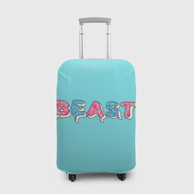 Чехол для чемодана 3D с принтом Mr Beast Donut в Тюмени, 86% полиэфир, 14% спандекс | двустороннее нанесение принта, прорези для ручек и колес | mr beast | mrbeast | youtube | арты | блогеры | мистер бист | прикольные надписи | ютуберы